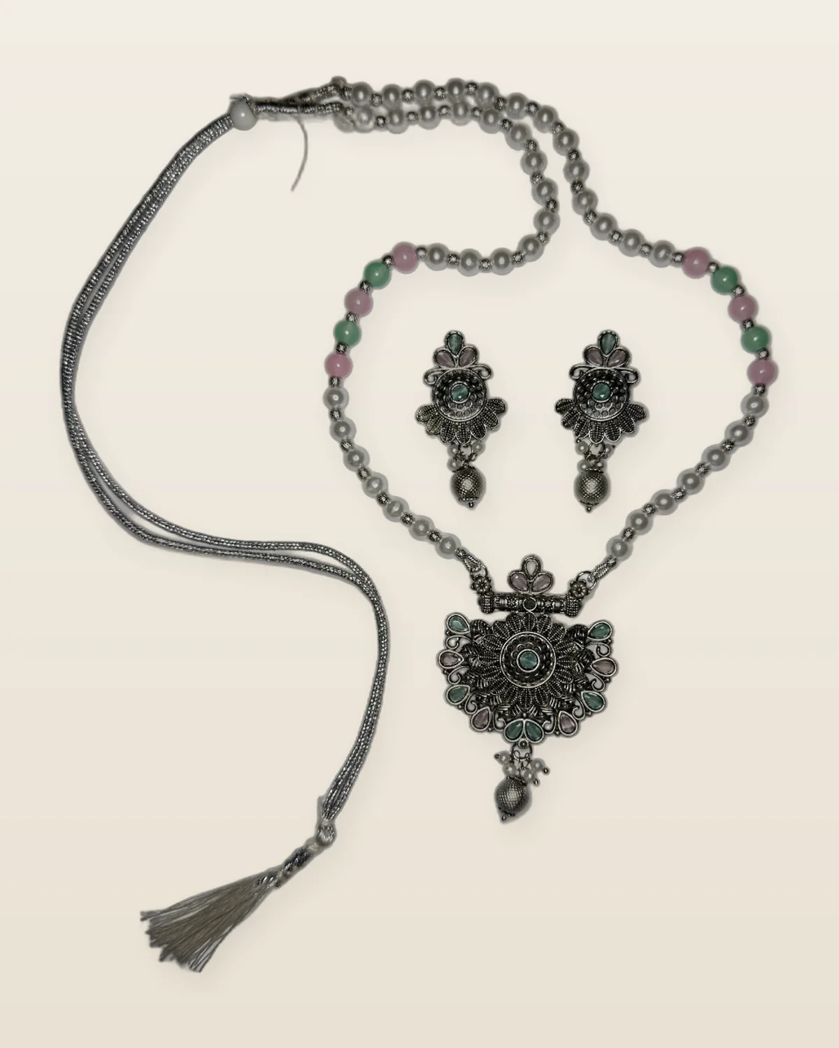 Mumbai Mandala Set, silver